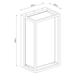 Fantasia NERES walllight 9Watt 1100Lm SMD LED 3000K IP65 black Online