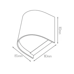 Fantasia NEVE Wandlicht IP65, zwart, GU10 excl Sale