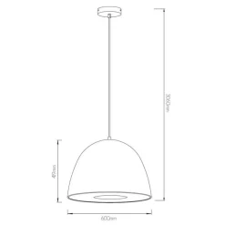 Fantasia NOBU pendant diam 600mm 1*E27 black/brass (300cm) Clearance