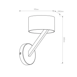 Fantasia NOMA wandlicht zwart/goud G9 excl Hot