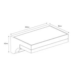 Fantasia NORD Wall light IP65 2W SMD LED 3000K, solar + sensor, black Outlet