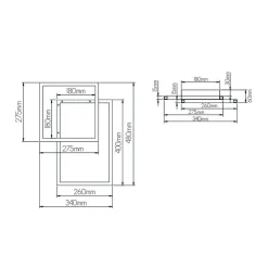 Fantasia NORI LED 44W 3000K wit 480x340x60 dimbaar