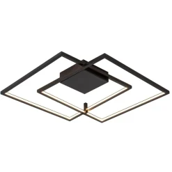 Fantasia NORI LED 56W 3000K zwart 675x615x60 dimbaar
