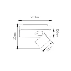Fantasia Nysit 1L B/B/B 1x4,5W GU10 dimmable LED incl. Outlet