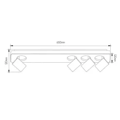 Fantasia Nysit 4L B/W/W 4x4,5W GU10 dimmable LED incl. Best