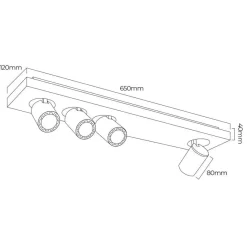 Fantasia Nysit 4L Square cover B/W/W 1x4,5W GU10 dimmable LED incl. Hot