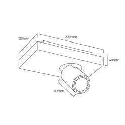 Fantasia Nysit 1L Square cover B/B/B 1x4,5W GU10 dimmable LED incl. Sale