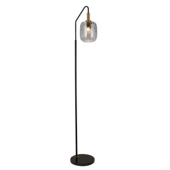 Fantasia OKIRU Vloerlamp E27 Zwart + as grijs glas Ø180mm Best