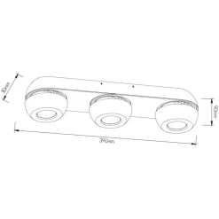 Fantasia OLEO plafonier dimmable 3 x 7W 3000K white Clearance