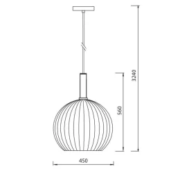 Fantasia OONAH 1xE27 D450xH550 White / gold + 3m white fabric cable Online