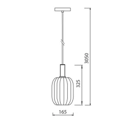 Fantasia OONAH 1xE27 D160xH320 White / gold + 3m white fabric cable Clearance