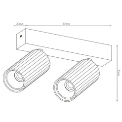 Fantasia ORYX 2L bar MR11 lamp excl zwart New
