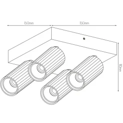 Fantasia ORYX 4L SQ MR11 lamp excl zwart Clearance