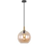 Fantasia OSIRA Pendel E27 Zwart + goud, amber glas Ø300mm Discount