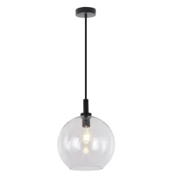 Fantasia OSIRA Pendel E27 Zwart, helder glas Ø300mm New