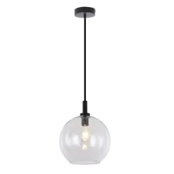 Fantasia OSIRA Pendel E27 Zwart, helder glas Ø250mm Sale