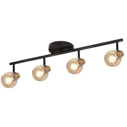 Fantasia OSIRA Plafond licht balk 4x E14 amber glas Outlet