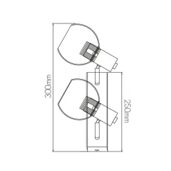 Fantasia OSIRA Wand licht 2x E14 amber glas Discount