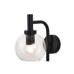 Fantasia OSIRA Wandlicht E27 Zwart, helder glas Ø150mm Online
