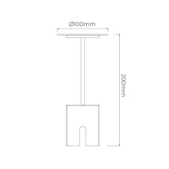 Fantasia POPPY LED tafellamp 2W 180Lm IP44, herlaadbare batterij incl, koper Online