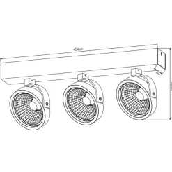 Fantasia PULSE-3 white incl. 3x AR111 12W 2700K 1130 lm Discount