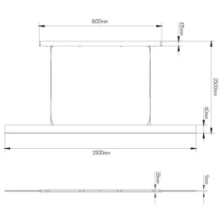 Fantasia PURE pendant long 250cm LED 42W satin white Discount