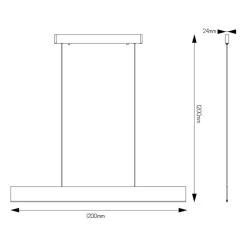 Fantasia PURE pendant long 120cm LED 26W satin white