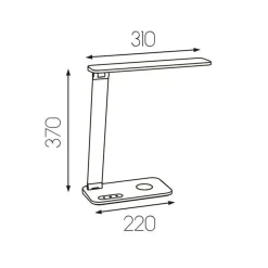 Fantasia QUONOS Desk Lamp black wireless charge function LED 7W/750Lm Best