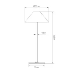 Fantasia QUTE LED tafellamp 3W 320Lm IP54, herlaadbaar, batterij incl, brons Outlet