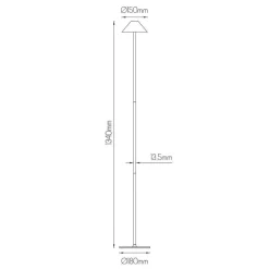 Fantasia QUTE LED vloerlamp 3W 320Lm IP54, herlaadbaar, batterij incl, koper Hot
