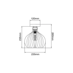 Fantasia RAGA ceiling 1x E27 black + copper Discount