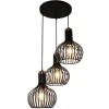 Fantasia RAGA pendant 3x E27 black + copper diam 23,5