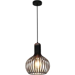 Fantasia RAGA pendant 1x E27 black + copper diam 23,5 Best