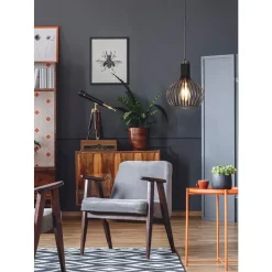 Fantasia RAGA pendant 1x E27 black + copper diam 23,5 Best