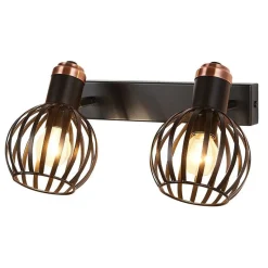 Fantasia RAGA Wand licht 2x E14 zwart / brons Outlet