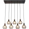 Fantasia RAGA 7x E27 pendel zwart+koper Clearance