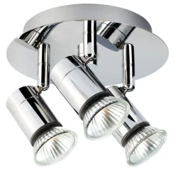 Fantasia RIVERA round 3L GU10 5W LED dimmable shiny chrom IP44 Clearance