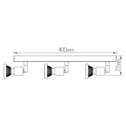 Fantasia ROBUS 3L GU10 LED 5W dim incl. black / bronze Sale
