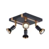 Fantasia ROBUS 4L sqr GU10 LED 5W dim incl. black / bronze Sale
