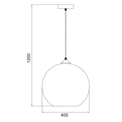 Fantasia ROGODO susp. smoke grey 40cm 1x E27 Discount