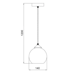 Fantasia ROGODO susp. smoke grey 14cm 1x E27 Best