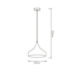 Fantasia Ronin pendant 32cm E27 black/gold Sale