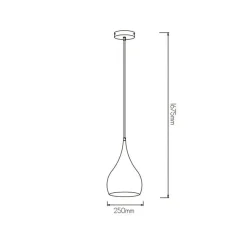 Fantasia Ronin pendant 25cm E27 copper/white Best