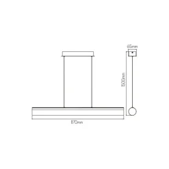 Fantasia RORY LED 24Watt 2535lm Pendant 3000K Sand black Outlet