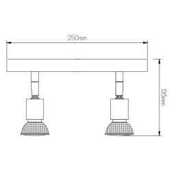 Fantasia RUNE 3 2L BAR GU10 LED 5W dim MAT WHITE Best
