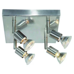 Fantasia RUNE 3 4L PLATE GU10 LED 5W dim SATIN CHROME Discount