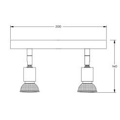 Fantasia RUNE 4L sqr GU10 LED 4,3W dim incl. black Sale