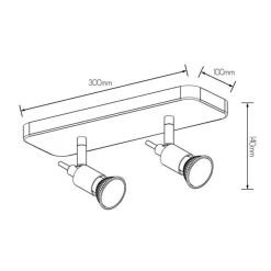 Fantasia SONAR II 2L satin black/dim.glass LED 5W GU10 incl. Best