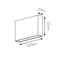 Fantasia SPECTRA - ABS wall light up&down 1340Lm 12,8W black Outlet