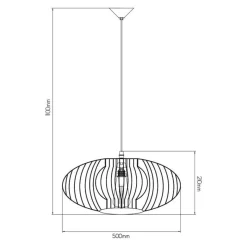Fantasia STRINGS Susp. black 1xE27 diam 50cm Clearance
